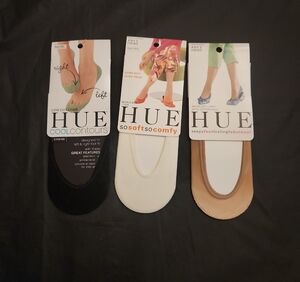 HUE Cool Contours No-Show Socks Trio